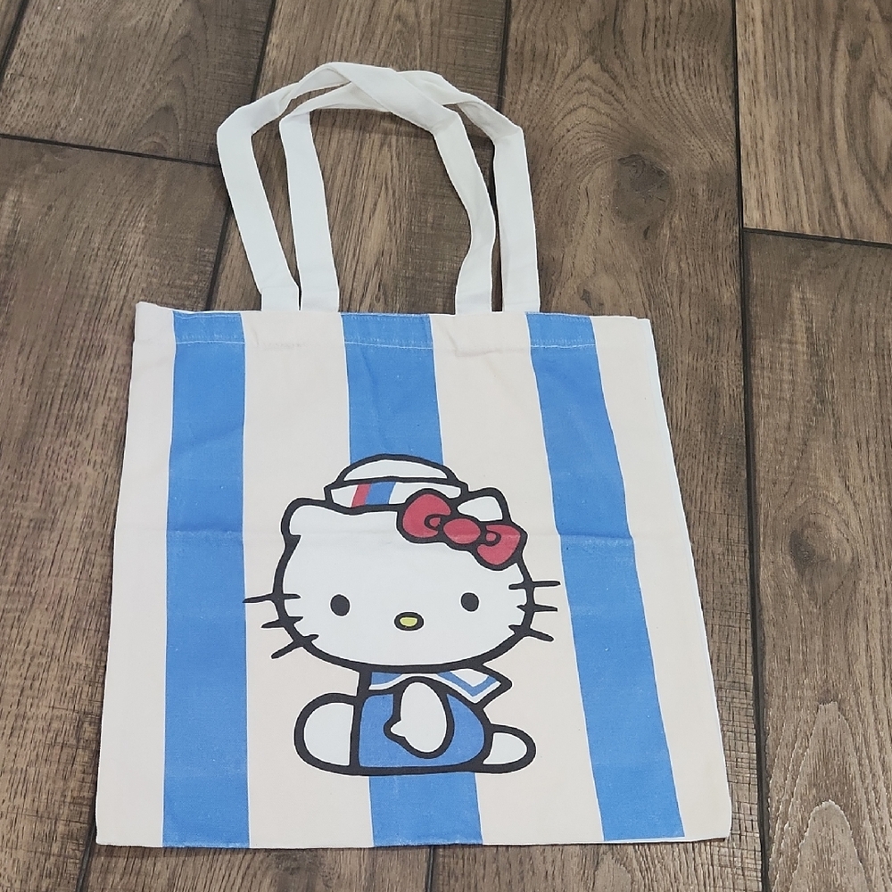 Hello Kitty Blue and White Tote Bag